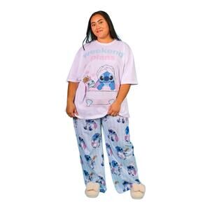 Cakeworthy Lilo Stitch Weekend Plans Pajama Set Women SZ L